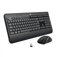 logitech mk540 advanced wireless keyboard and mouse combo teclado usb qwerty inglés negro, blanco