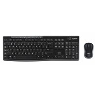 logitech wireless combo mk270 teclado usb azerty francés negro