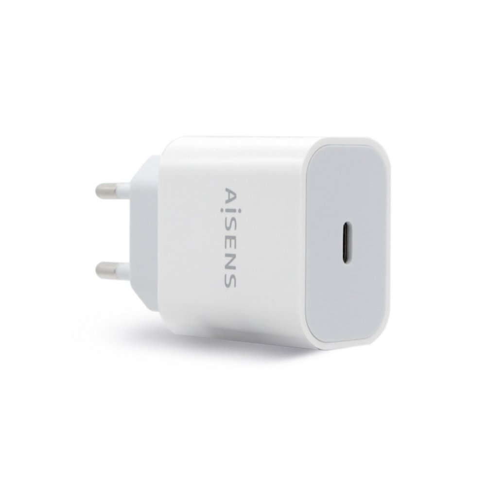 aisens cargador usb-c pð’3.0 1 puerto 1x usb-c 20 w, blanco