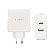 aisens cargador 57 w, 1x usb-c pd3.0 45 w, 1x usb-a 5 v / 2.4 a 12 w, blanco