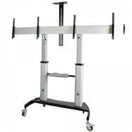 startech.com stndmtvduo soporte para tv 152,4 cm (60") negro, plata