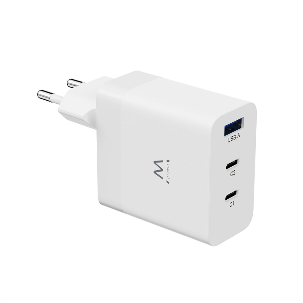 ewent ew1323 cargador de pared usb-c/usb-a quick charge 3.0 65w