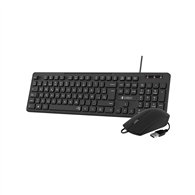 subblim teclado ergonómico y ratón combo business slim silencioso con cable usb