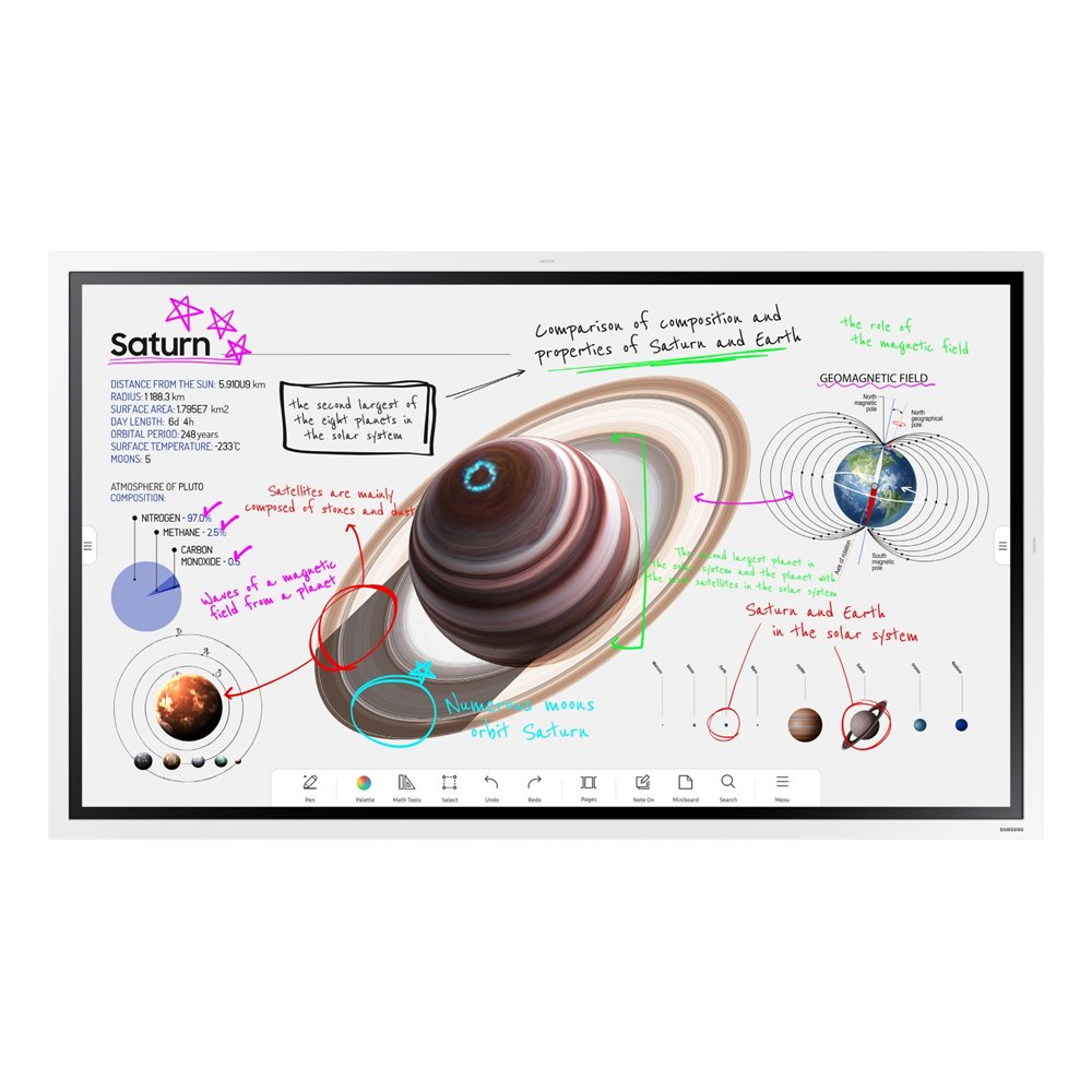 samsung wm55b pantalla plana para señalización digital 139,7 cm (55") va wifi 350 cd / m² 4k ultra hd blanco pantalla táctil pro