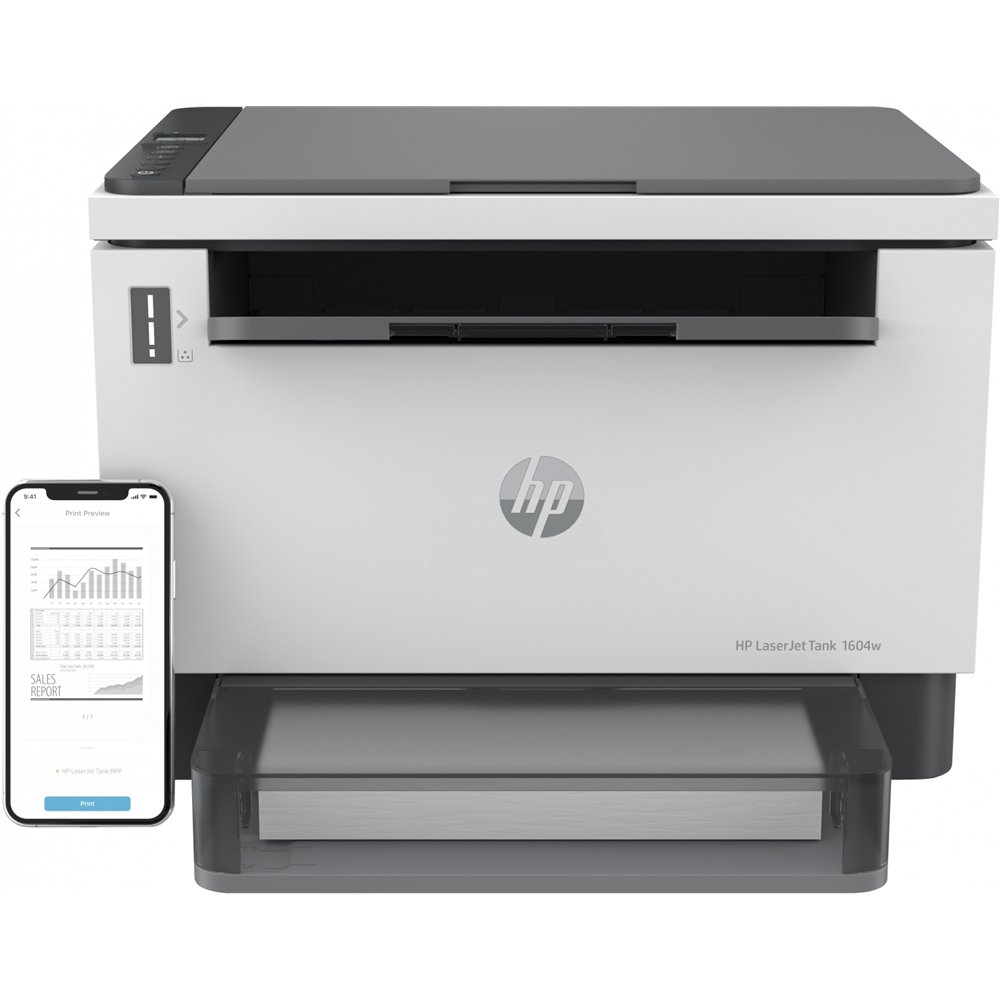 hp laserjet impresora multifunción tank 1604w, blanco y negro, impresora para empresas, impresión, copia, escáner, escanear a co
