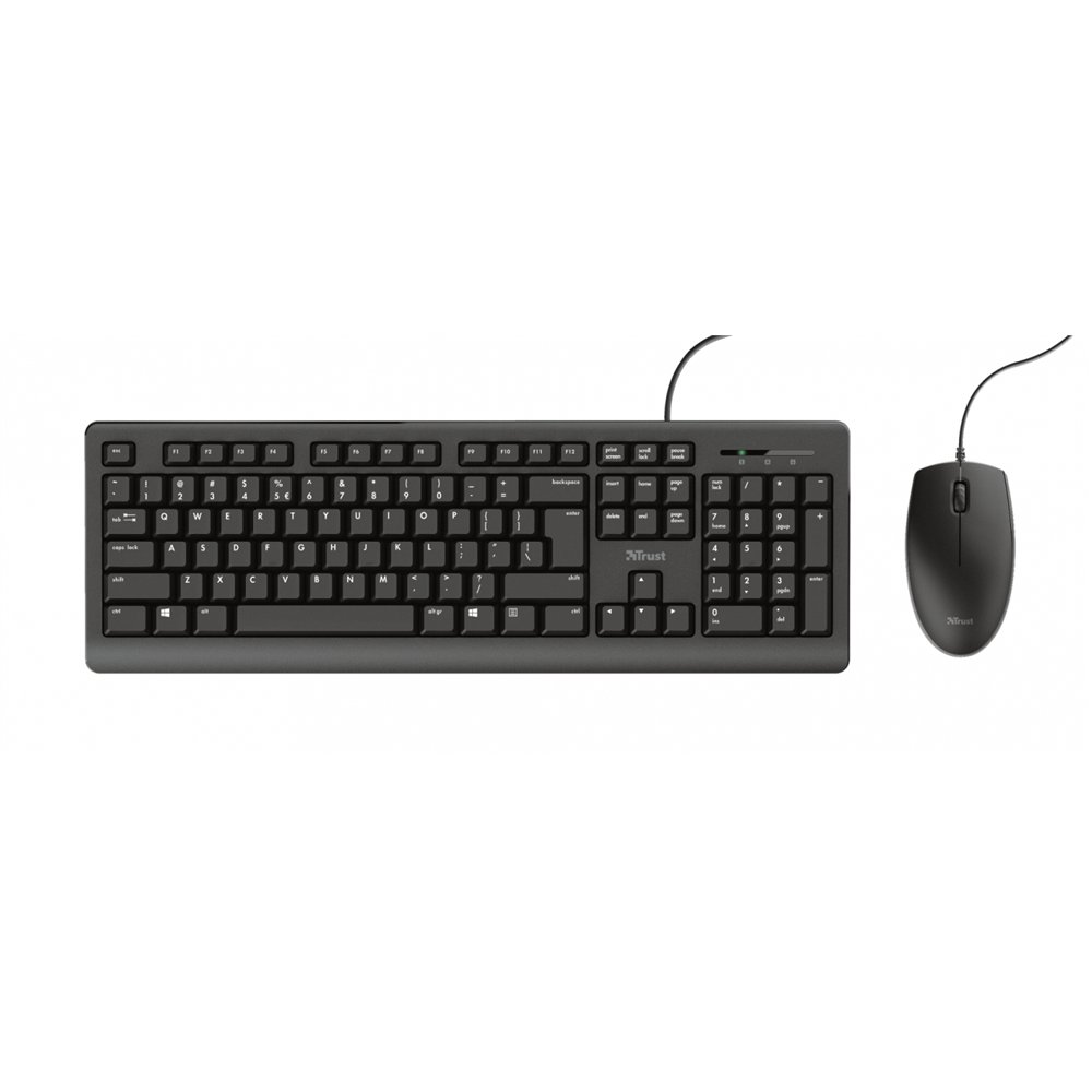 trust primo teclado ratón incluido usb qwerty español negro