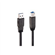lindy 43098 cable usb 10 m usb 3.2 gen 1 (3.1 gen 1) usb a usb b negro
