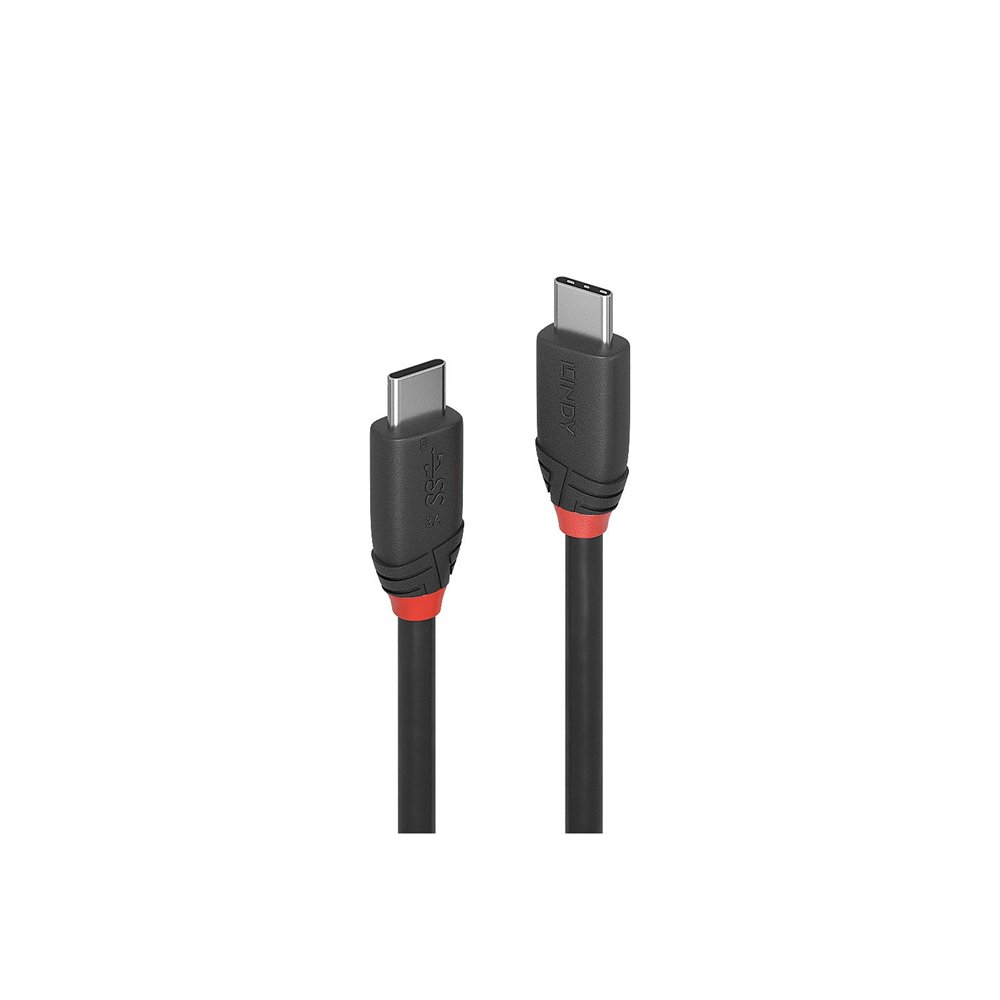 lindy 36905 cable usb 0,5 m usb 3.2 gen 1 (3.1 gen 1) usb c negro