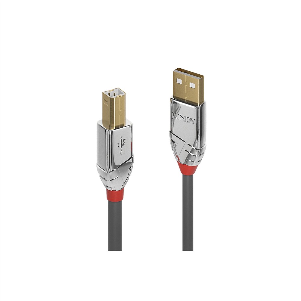 lindy 36642 cable usb 2 m usb 2.0 usb a usb b gris