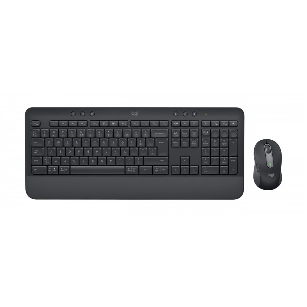 logitech signature mk650 combo for business teclado ratón incluido rf wireless + bluetooth qwerty español grafito