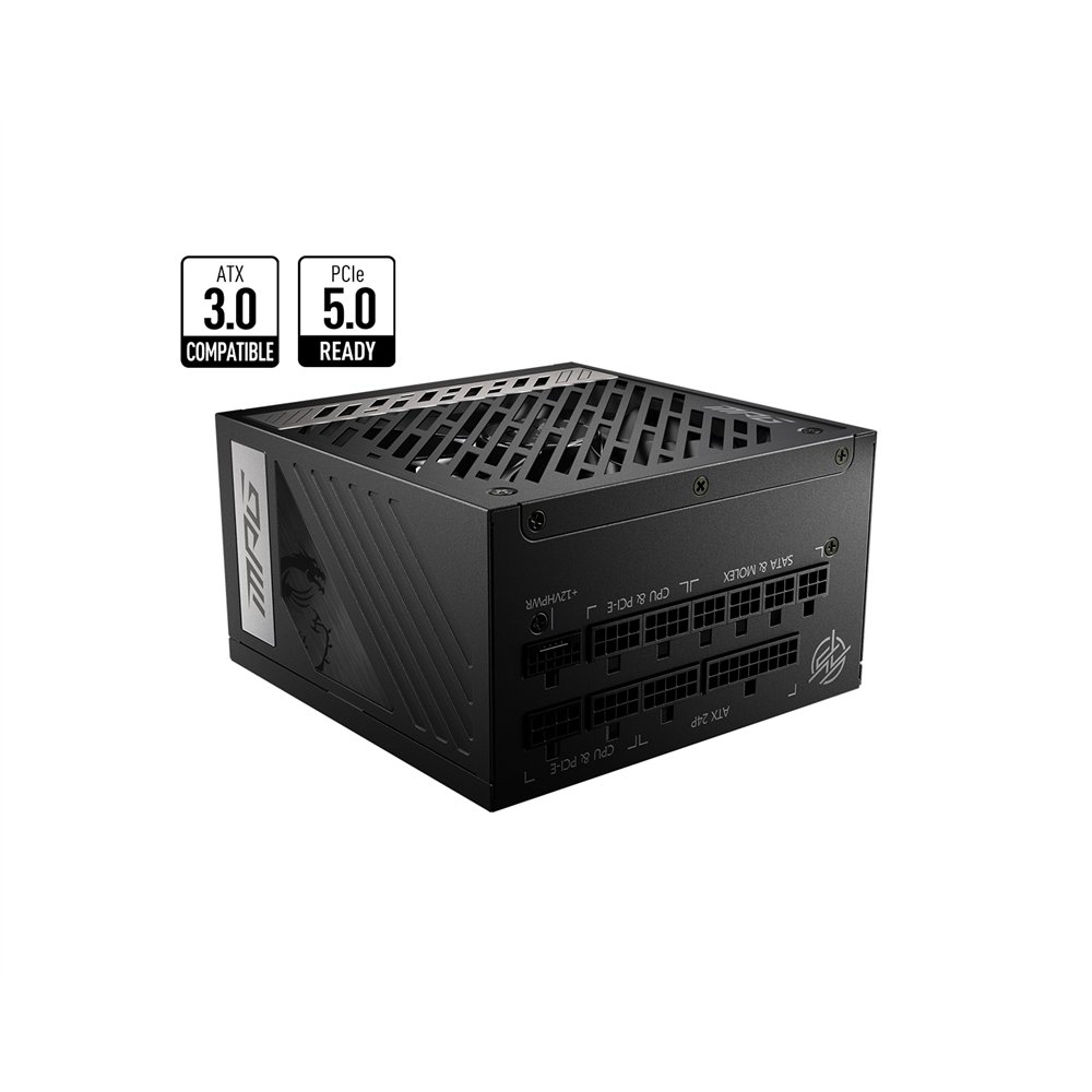 msi mpg a850g pcie5 unidad de fuente de alimentación 850 w 24-pin atx atx negro
