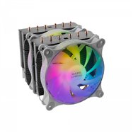 mars gaming mcpu-xt blanco disipador cpu doble torre refrigeración 6 heatpipes hct tdp 300w 2 ventiladores argb pwm 12cm
