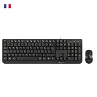 ngs cocoa kit, azerty, fr teclado ratón incluido usb francés negro