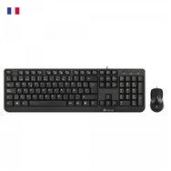 ngs cocoa kit, azerty, fr teclado ratón incluido usb francés negro