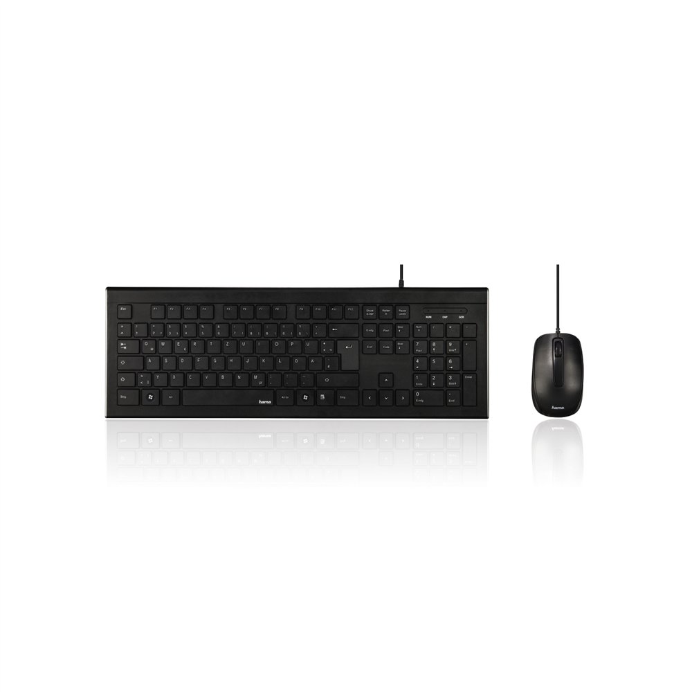 hama kit teclado y ratón con cable cortino esp