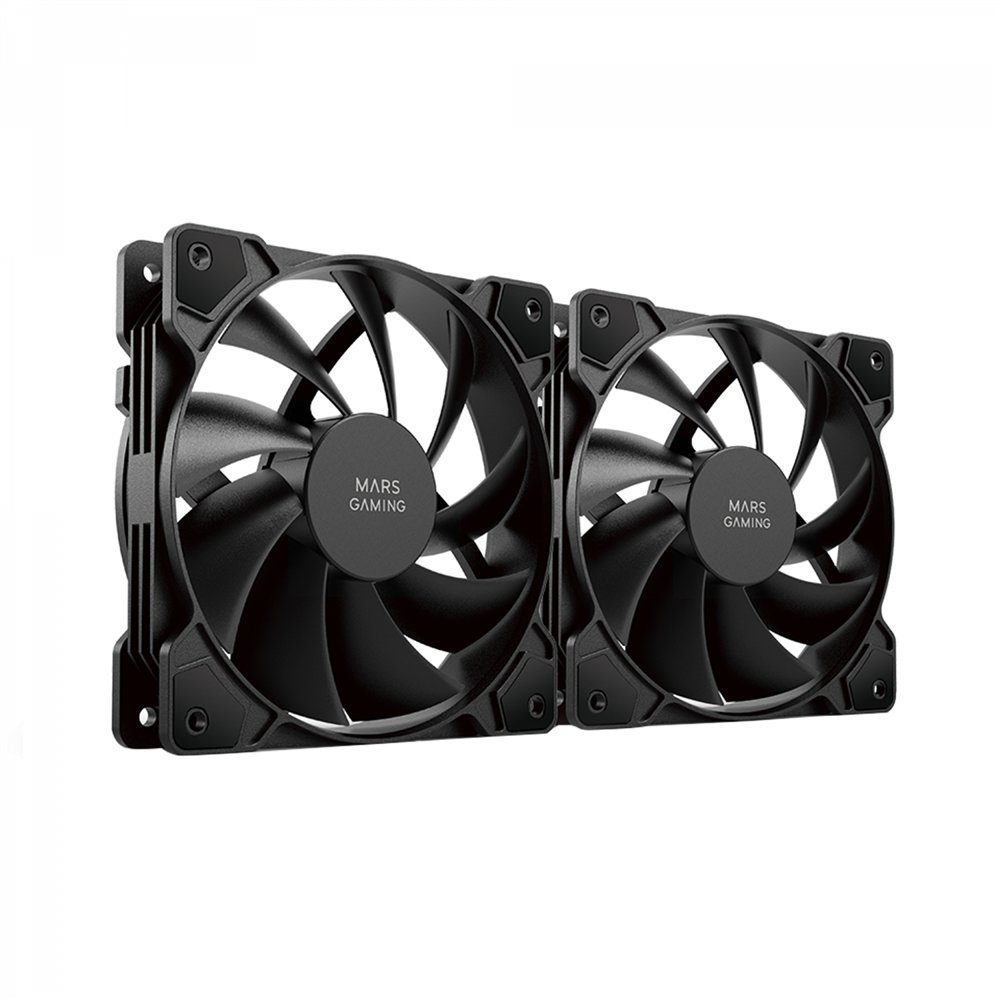 mars gaming mfprox2 sistema de refrigeración para ordenador carcasa del ordenador ventilador 12 cm negro 2 pieza(s)