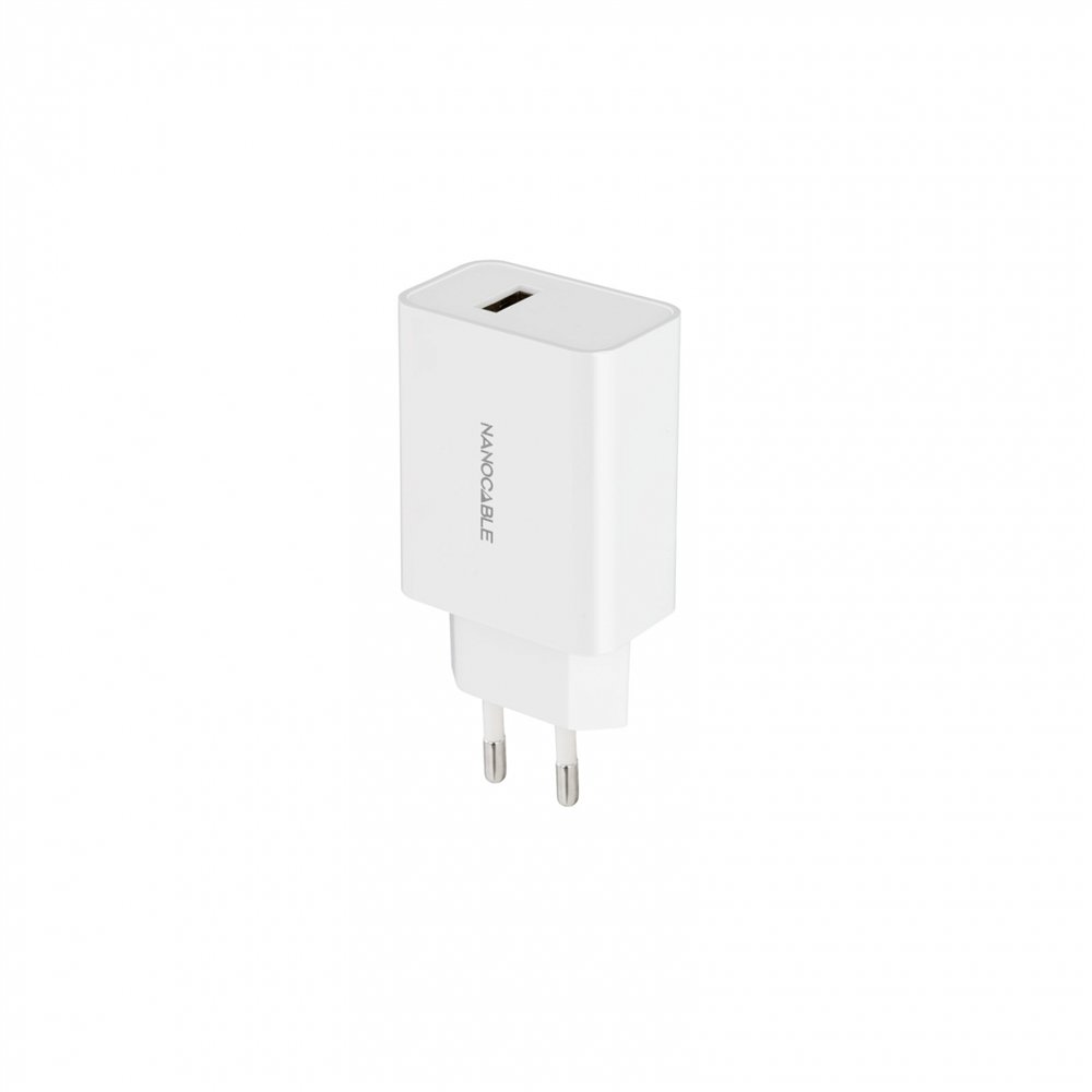 nanocable cargador usb, 5v/2.1a, blanco
