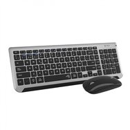 subblim teclado con ratón bluetooth + 2.4g combo dual prestige extendido gris/negro