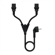 nanocable cable de alimentación cee7/m a 2xc13/h, negro, 1.8 m