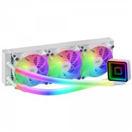 mars gaming ml-ultra360 blanco refrigeración lí­quida cpu tdp 650w espejo infinito 3 ventiladores silenciosos fdb argb tubos arg