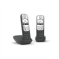 gigaset a690 duo teléfono analógico identificador de llamadas negro, plata