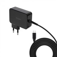 tooq cargador de portátil gan usb-c pd3.0 90w, negro