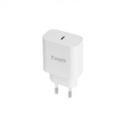 tooq cargador de pared usb-c pd20w, blanco