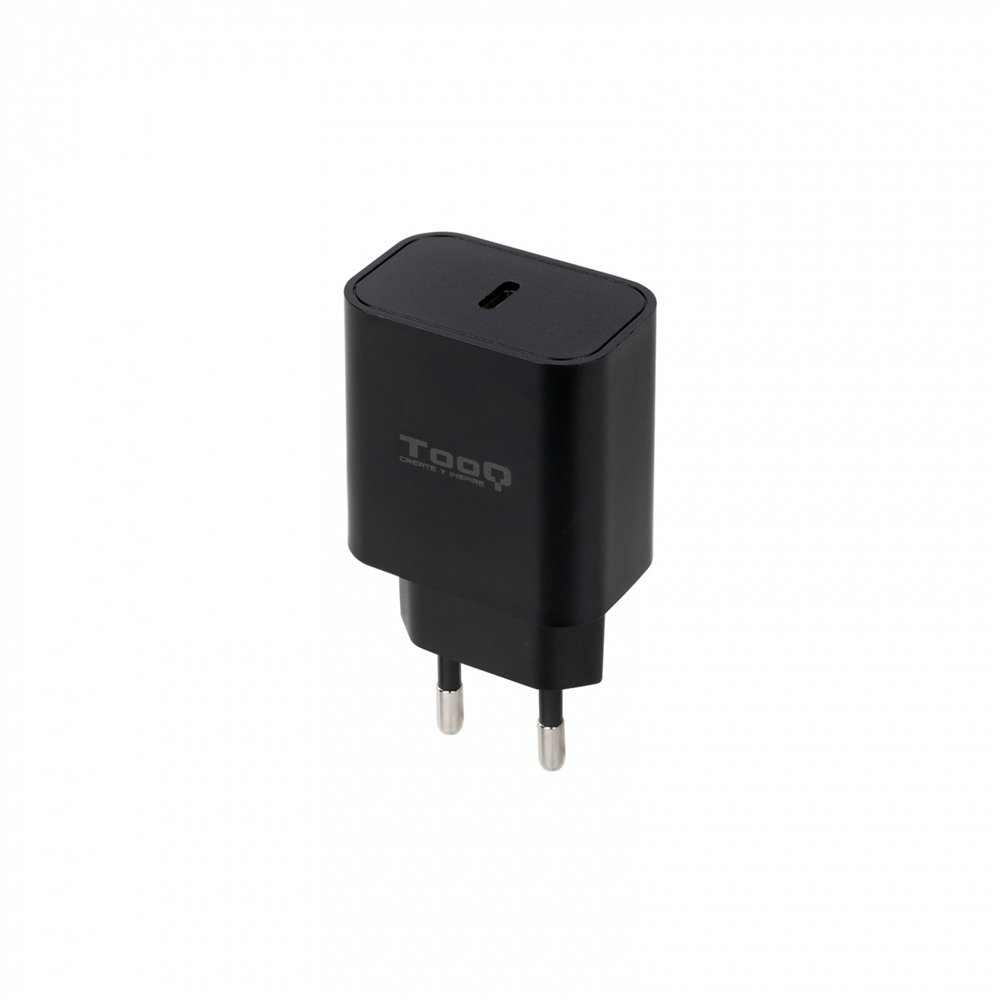 tooq cargador de pared usb-c pd20w, negro