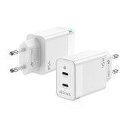 aisens cargador gan 45w, 2xusb-c pd3.0 qc4.0, blanco