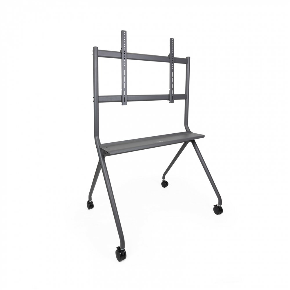 tooq istand soporte de suelo con ruedas para pantallas 50"- 86", gris