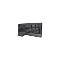 trust trezo teclado ratón incluido rf inalámbrico qzerty español negro