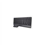 trust trezo teclado ratón incluido rf inalámbrico qzerty español negro