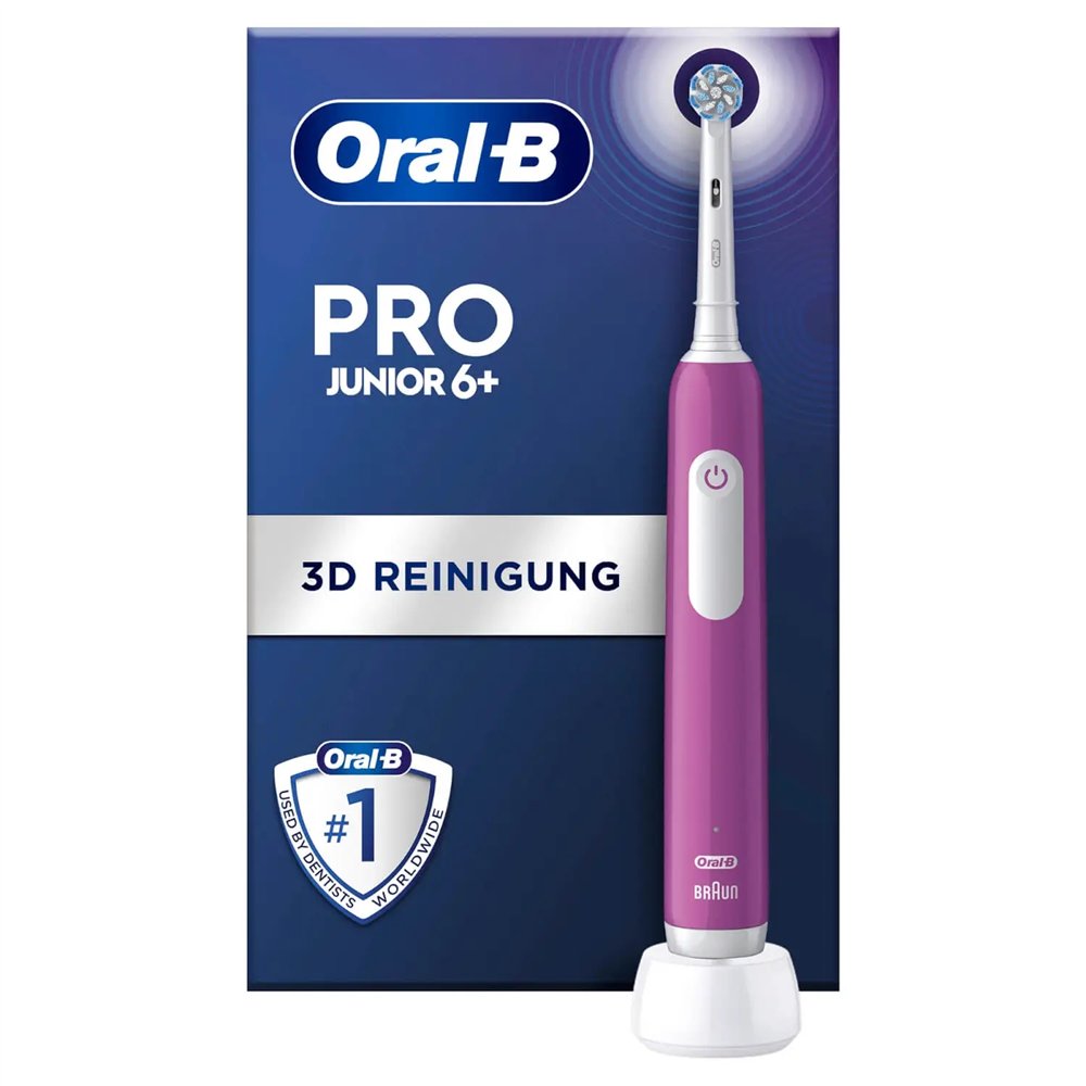 oral-b junior 8006540742891 cepillo eléctrico para dientes niño cepillo dental giratorio púrpura