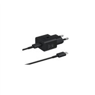 samsung ep-t2510 cargador para smartphone carga rápida 25w negro con cable