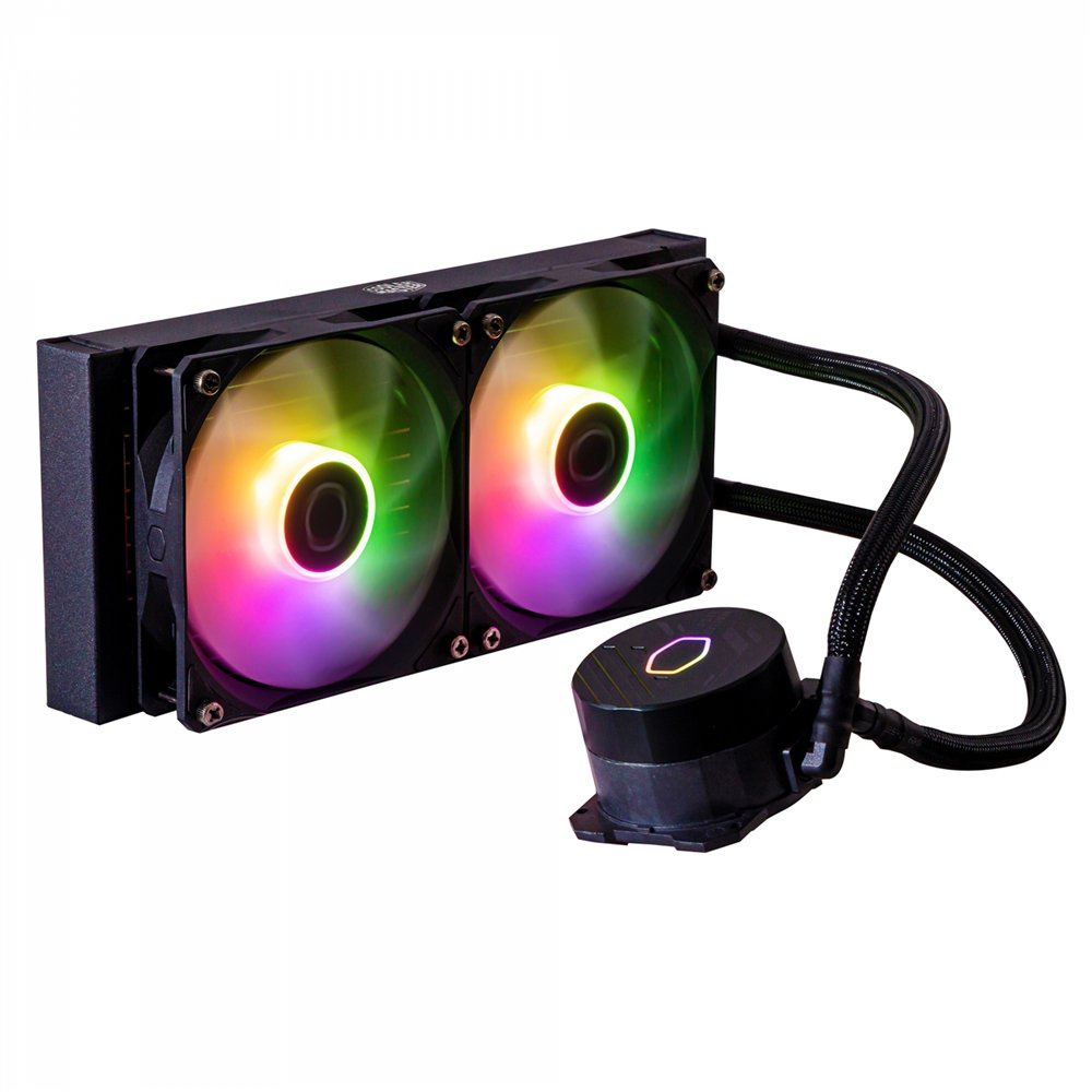 cooler master masterliquid 240l core argb procesador liquid cooling kit 12 cm negro