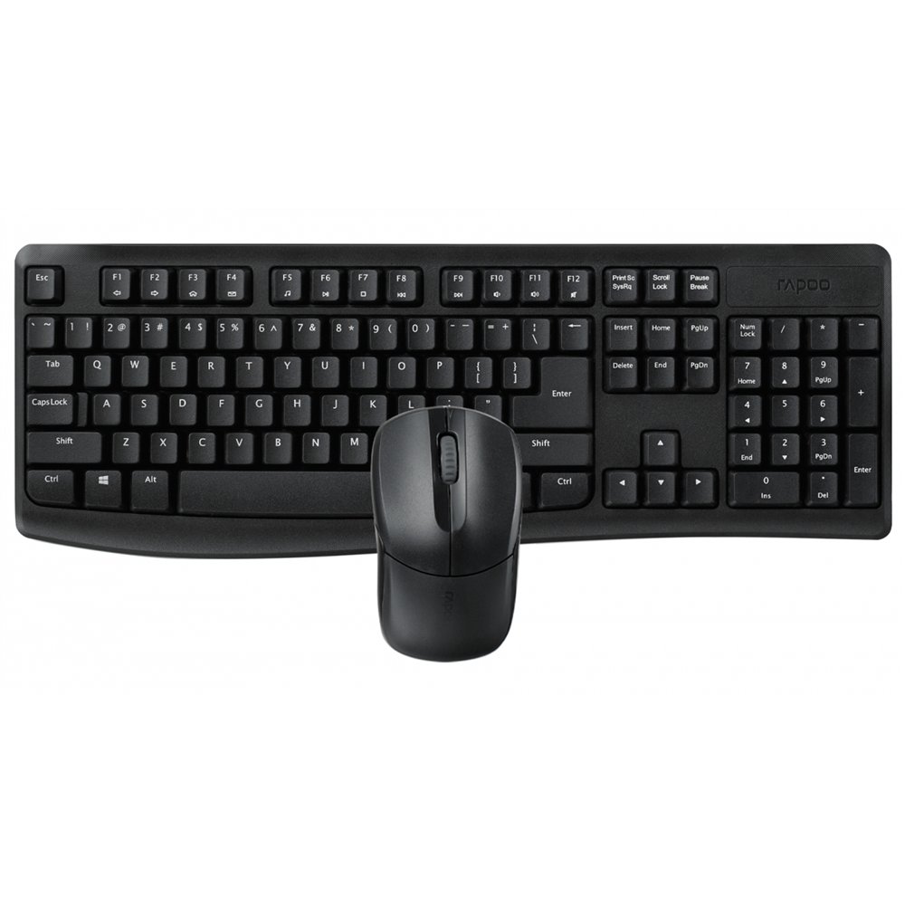 rapoo x1800pro teclado ratón incluido rf inalámbrico qwerty negro