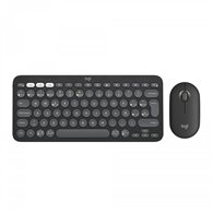 logitech pebble 2 combo teclado ratón incluido rf wireless + bluetooth qwerty español grafito
