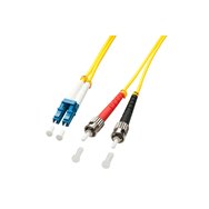 lindy 2m lc/st cable de fibra optica multicolor, amarillo