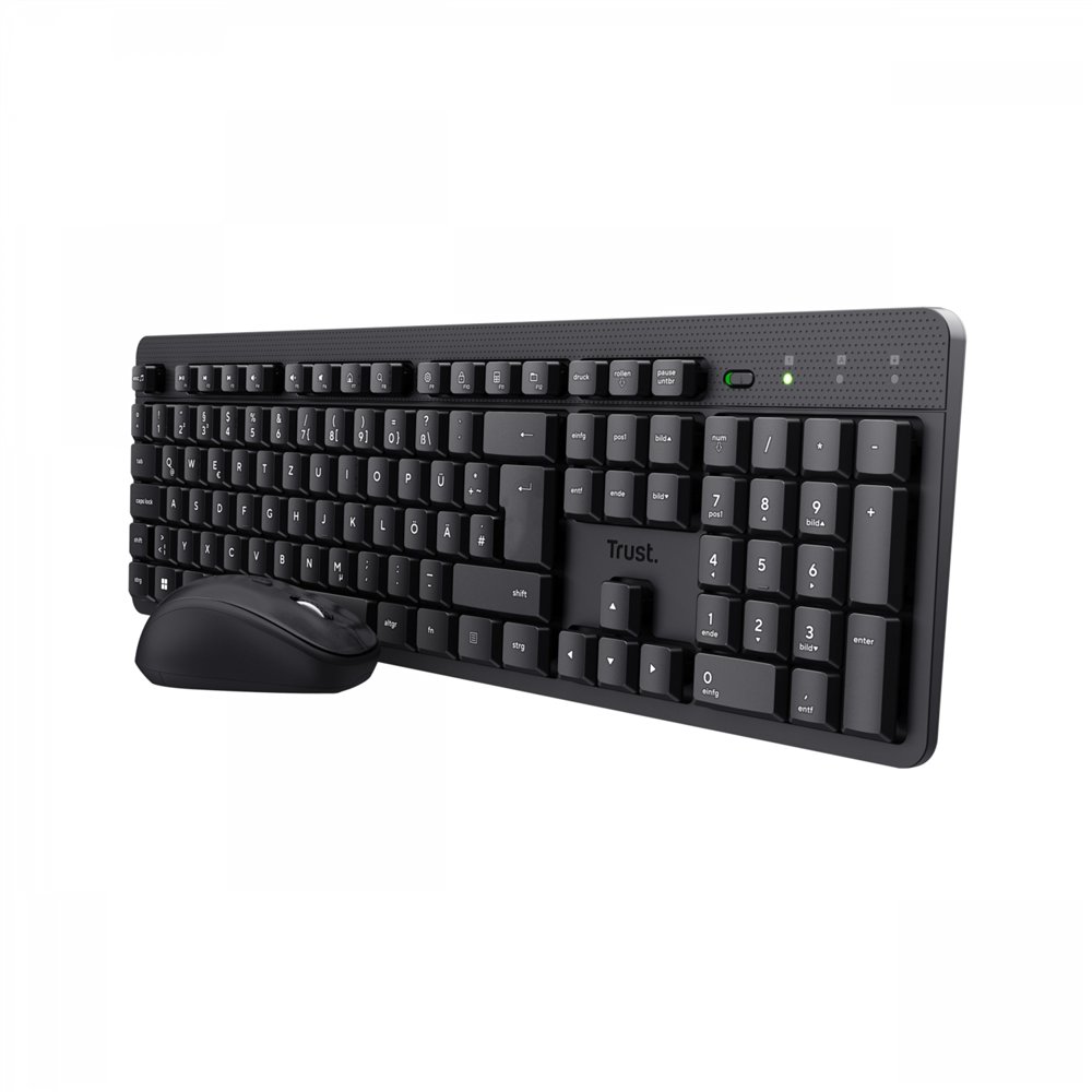 trust tkm-360 teclado ratón incluido rf inalámbrico qwerty español negro