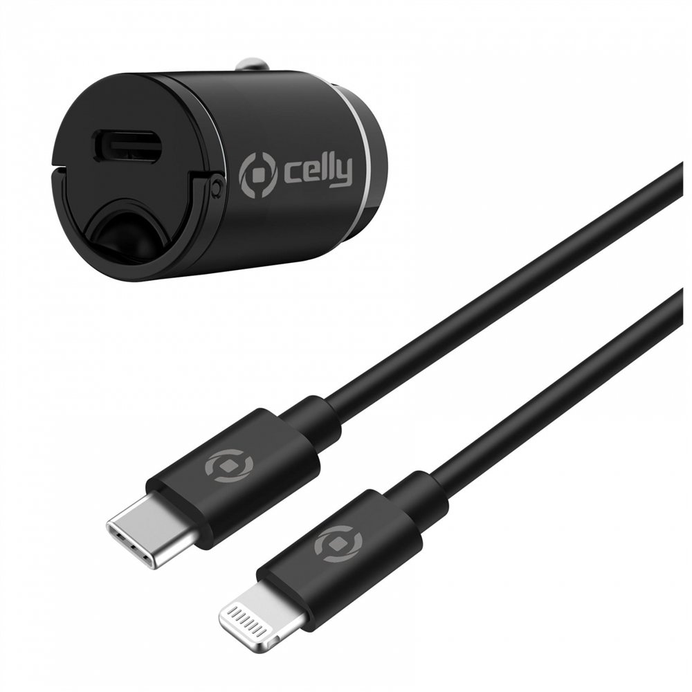 celly ccminilight cargador de dispositivo móvil smartphone negro encendedor de cigarrillos auto