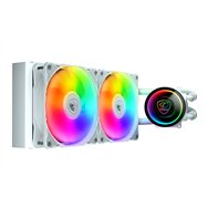 cougar gaming poseidon elite argb 240 procesador kit de refrigeración lí­quida 12 cm blanco