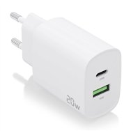 aisens cargador 20w, 1xusb-c pd3.0, 1xusb-a qc3.0, blanco