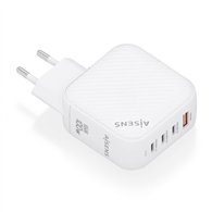 aisens cargador gan 100w, 3xusb-c pd3.0 qc4.0, 1xusb-a qc3.0, blanco