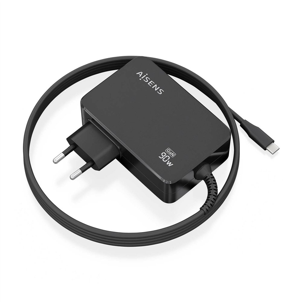 aisens asch-1pd90wl034-bk cargador de dispositivo móvil universal negro corriente alterna interior