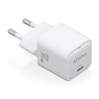 aisens cargador gan 35w, 1xusb-c pd3.0 qc4.0, blanco