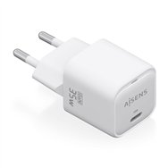 aisens cargador gan 35w, 1xusb-c pd3.0 qc4.0, blanco