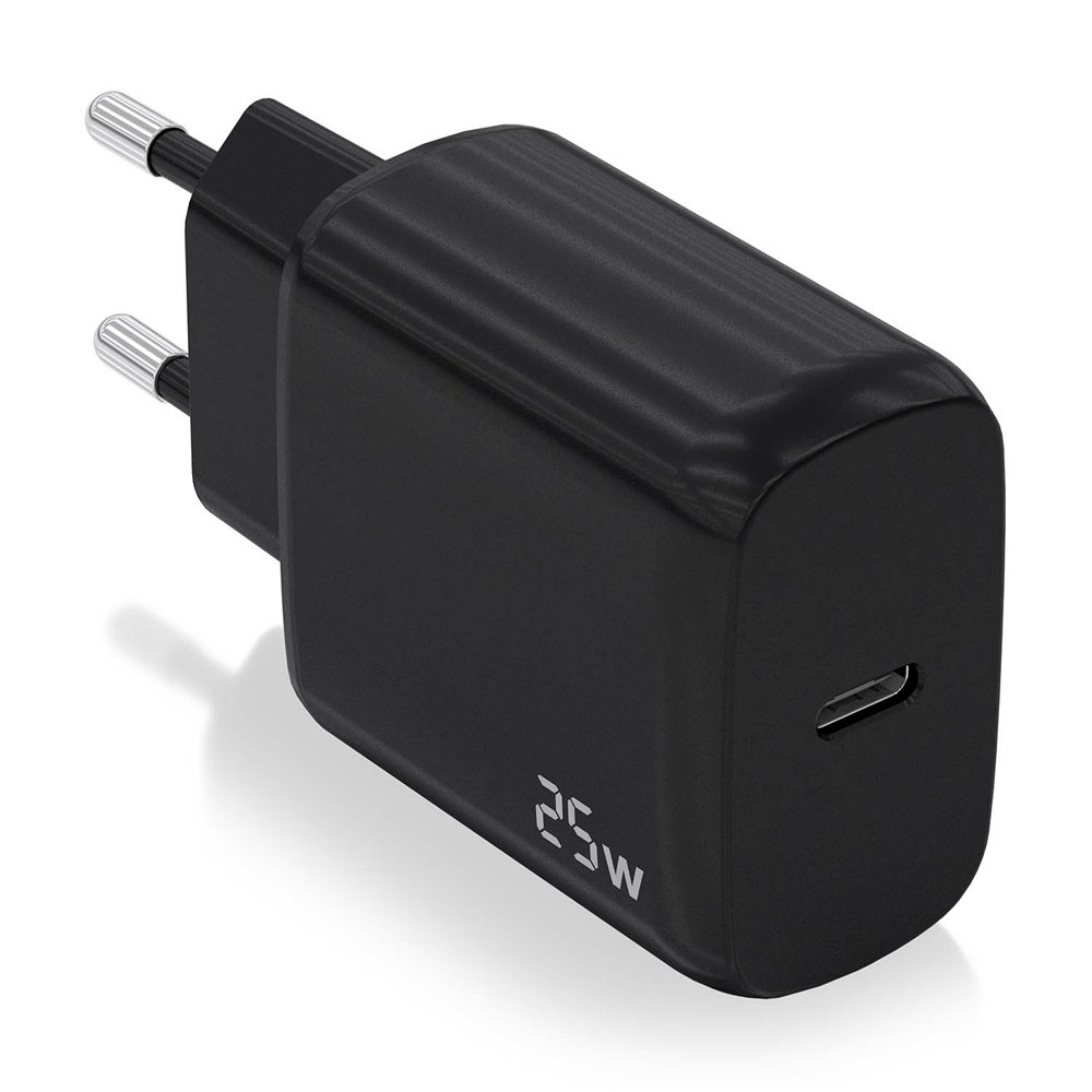 aisens cargador usb-c pd3.0 1 puerto 1xusb-c 25w, negro