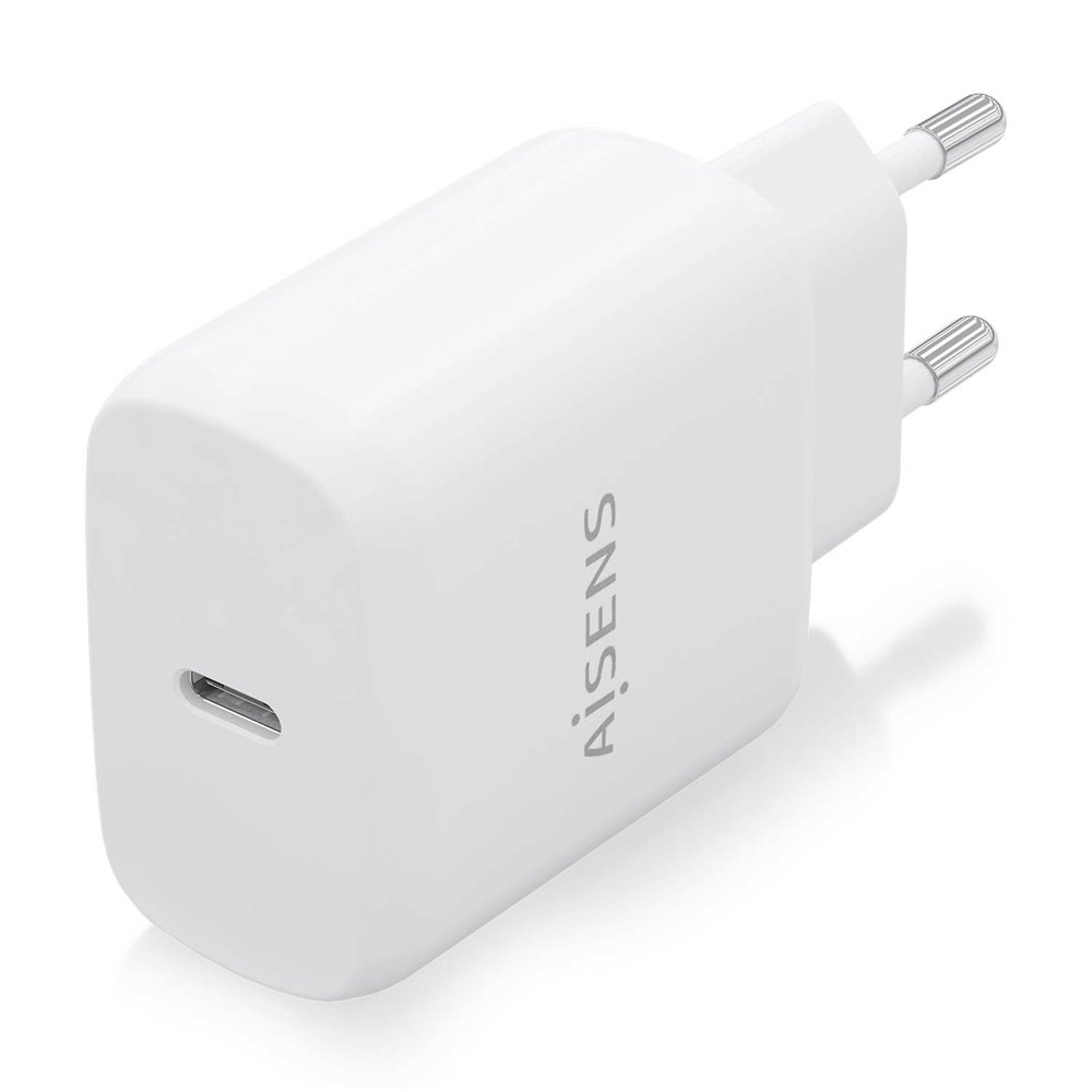 aisens cargador usb-c pd3.0 1 puerto 1xusb-c 25w, blanco