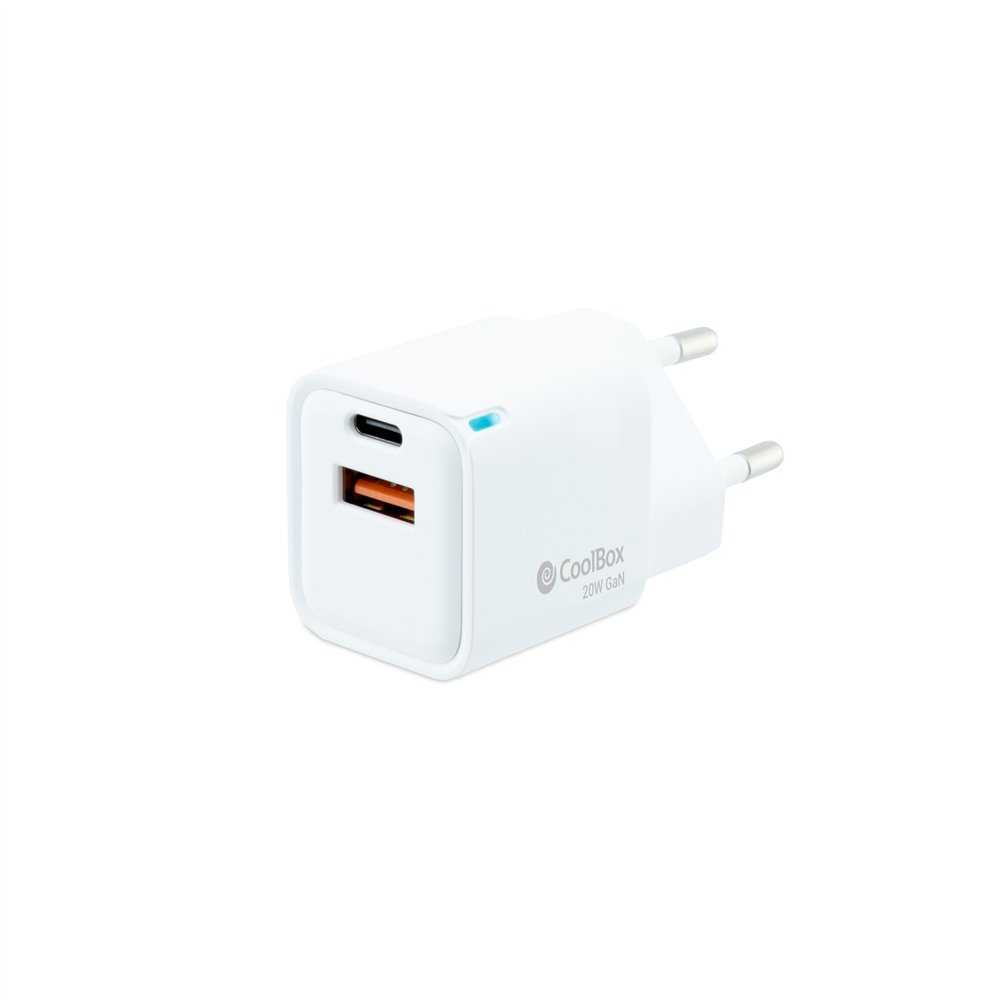 coolbox cargador usb 20w con tecnología gan