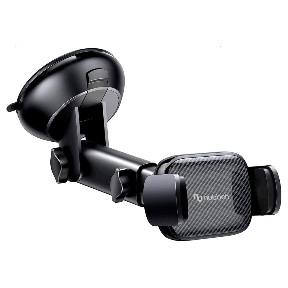 nubbeh atlas soporte móvil coche con carga inalámbrica qi 15w 3 en 1 negro